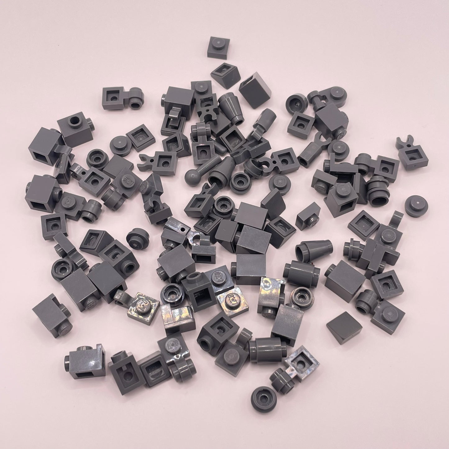 LEGO Greebling, 1x1, Dark Bluish Grey, 100 Pieces