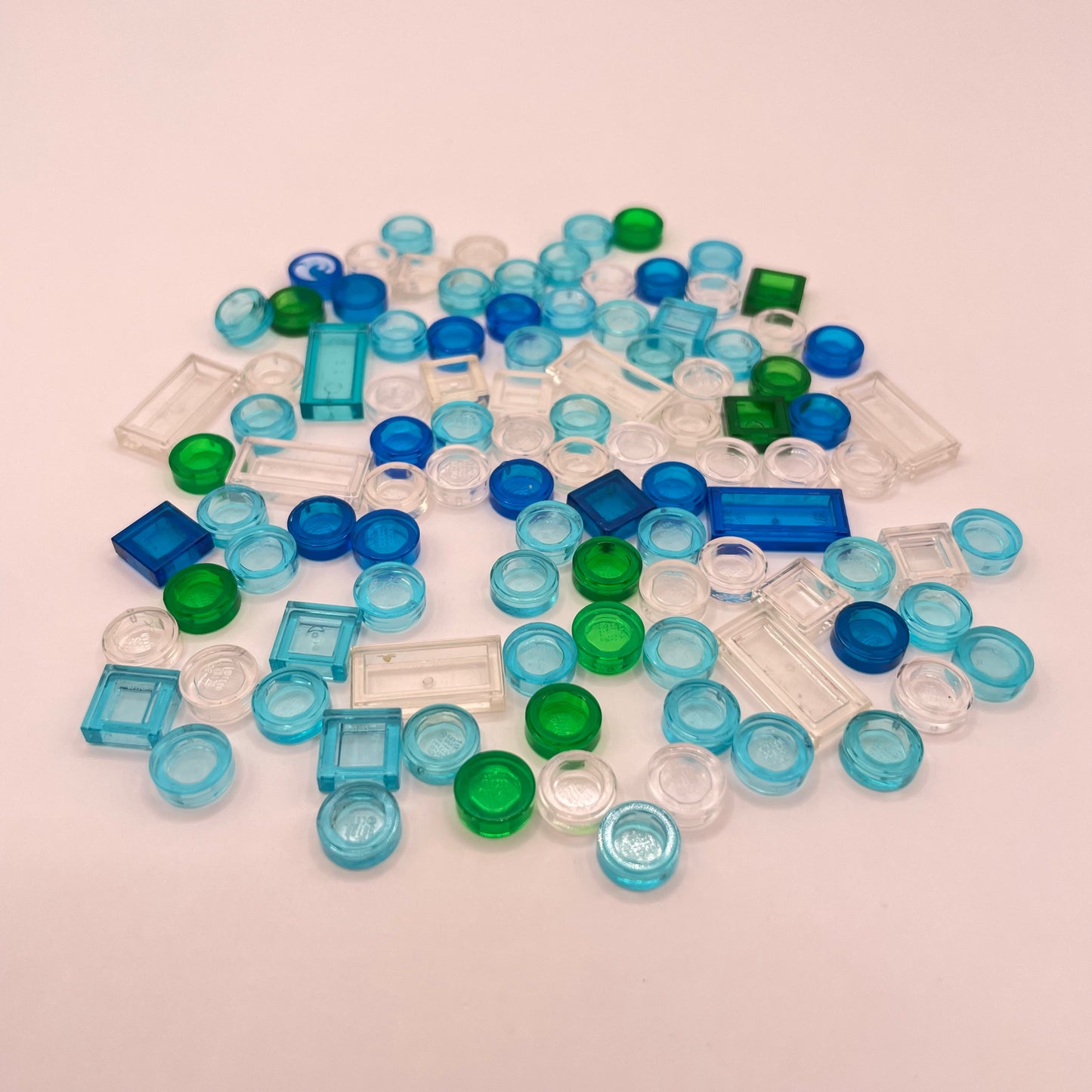 LEGO  Water, Transparent, Tiles, (100 Pieces)