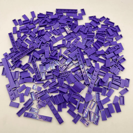 LEGO Plates and Tiles, Dark Purple, Approx. 100g
