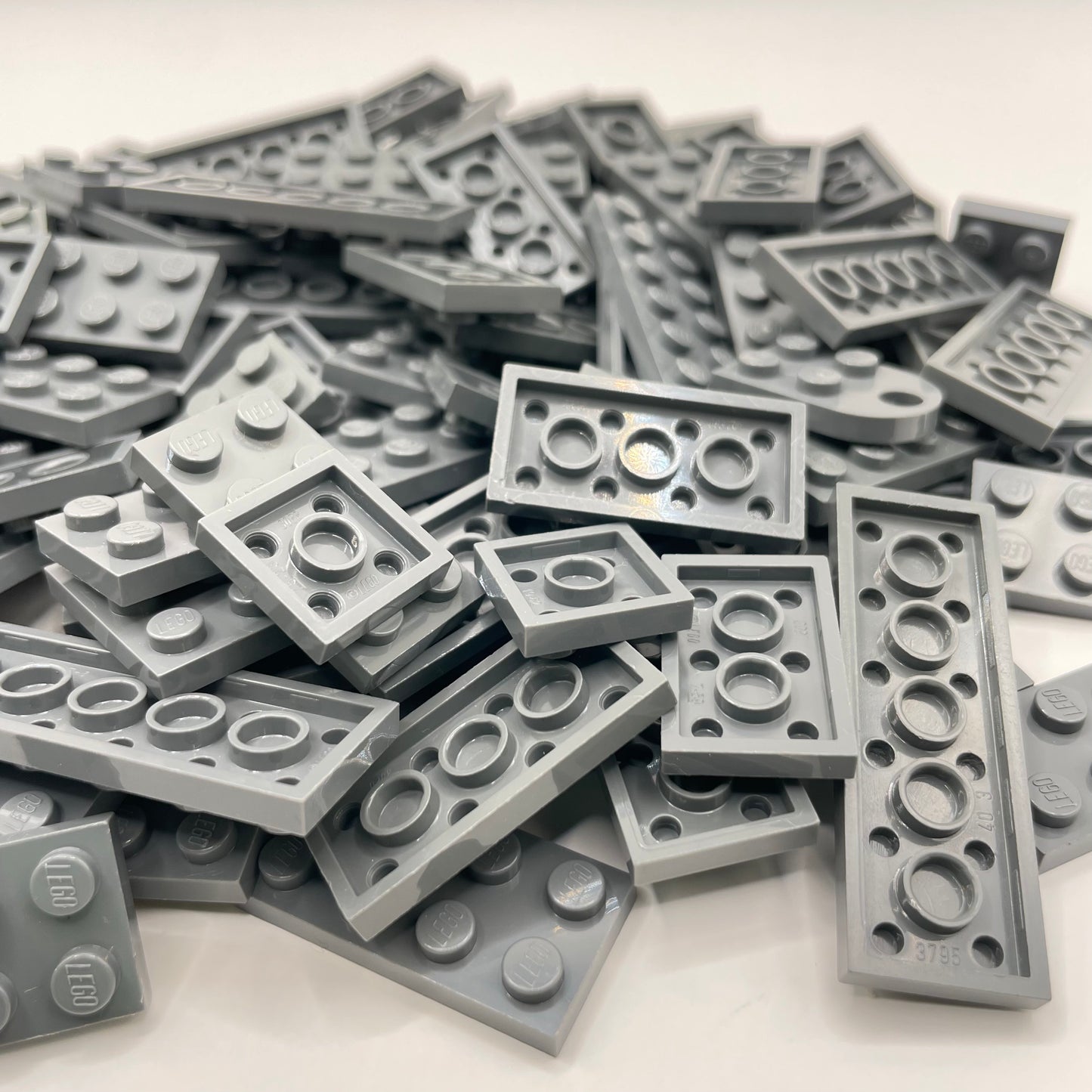 LEGO Plates 2x Wide, Dark Bluish Grey, Approx. 110g