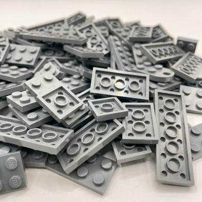 LEGO Plates 2x Wide, Dark Bluish Grey, Approx. 110g