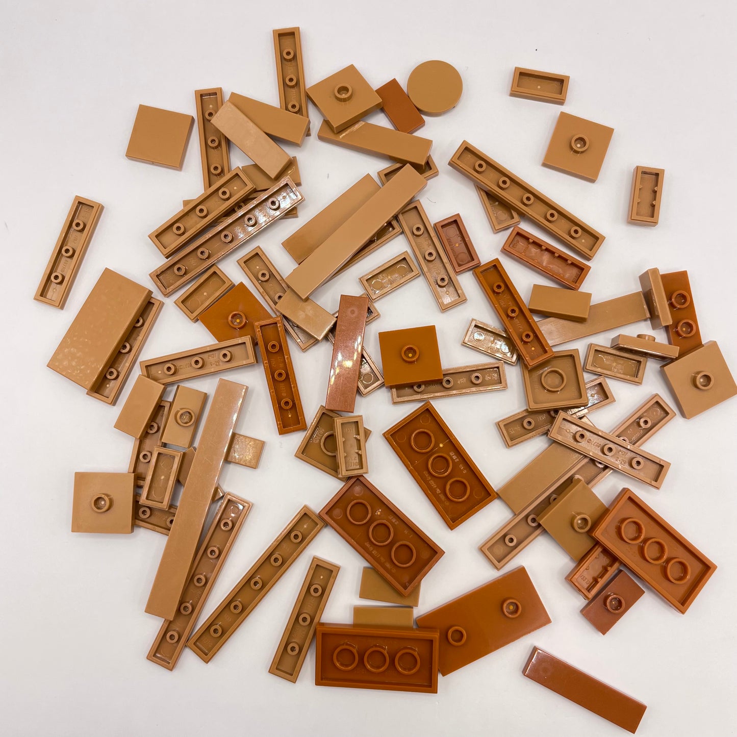 LEGO Tiles, Medium Nougat and Dark Orange, Approx. 40g