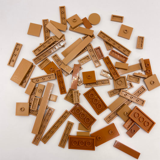 LEGO Tiles, Medium Nougat and Dark Orange, Approx. 40g