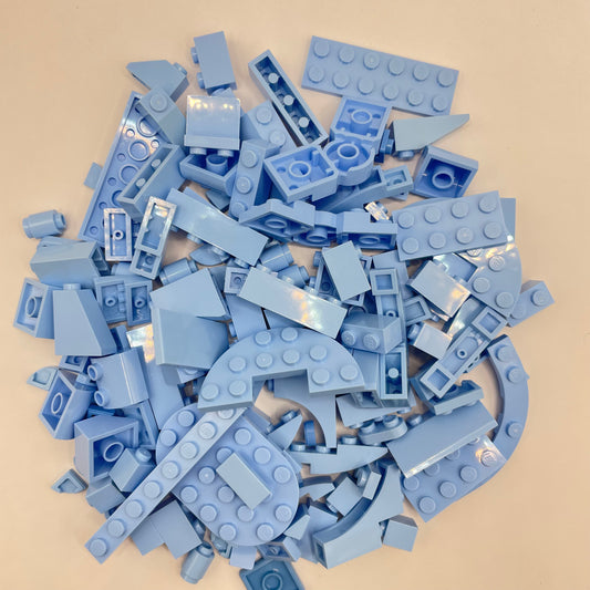 LEGO Mixed Pieces, Bright Light Blue, Approx. 95g