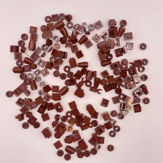 LEGO Greebling, Reddish Brown, Approx. 35g