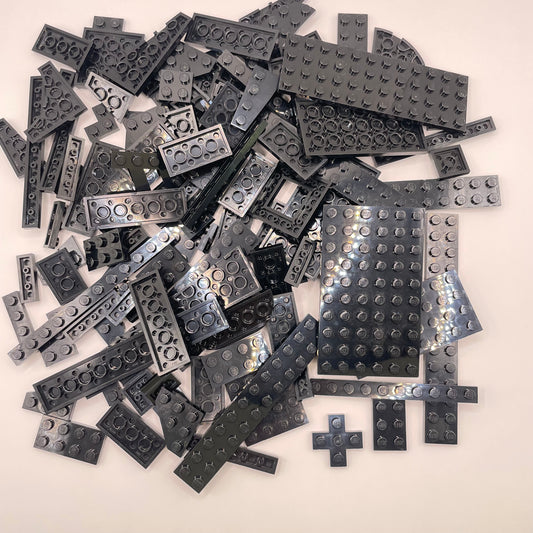 LEGO Mixed, Plates, Black, Approx. 150g