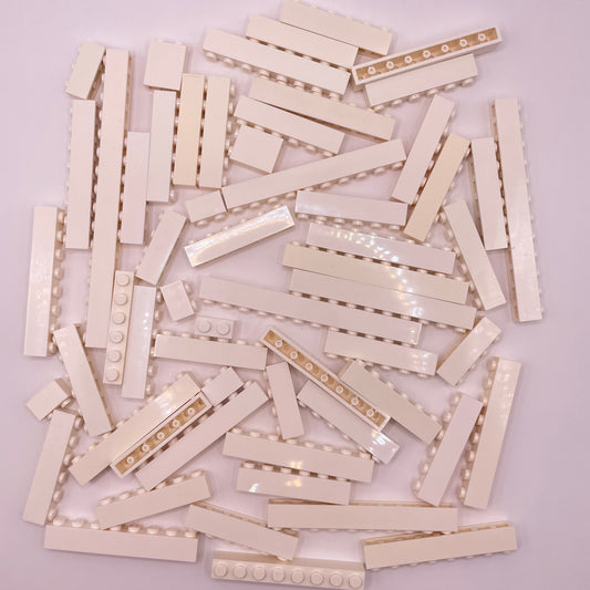 LEGO Brick, 1x Wide, White, Approx. 150g