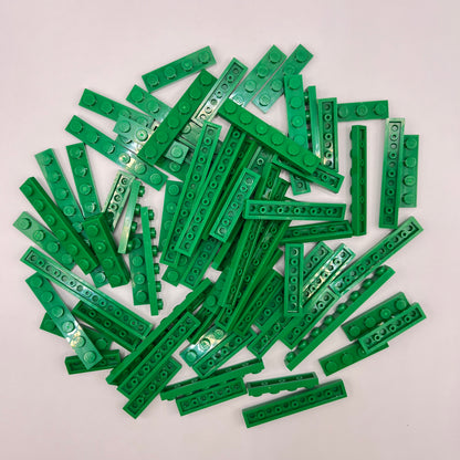 LEGO Long Plates, 1x Wide, Green, Approx. 60g