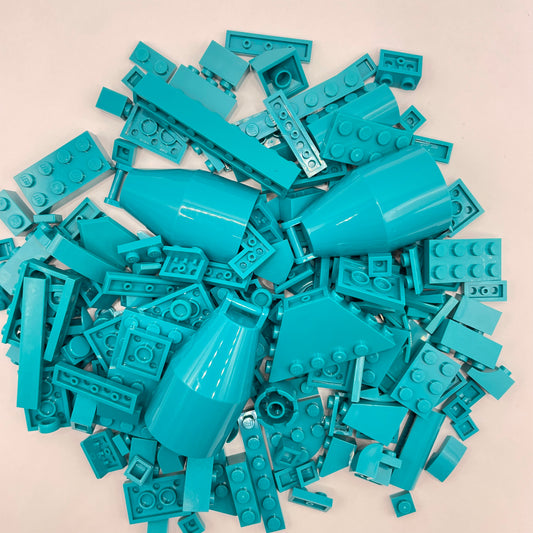 LEGO Mixed Pieces, Dark Turquoise, Approx. 120g