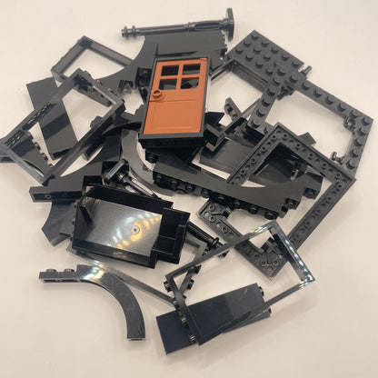 LEGO Large, Building Pieces, Black, Approx. 90g
