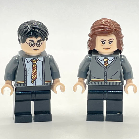 LEGO Harry and Hermione - Cardigan, Harry Potter, Minifigure (hp238, hp240)