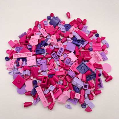 LEGO Pink and Purple, Small Mixed Pieces, Approx. 90g