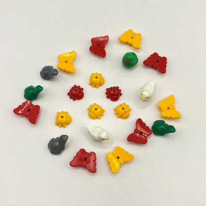 LEGO Birds, Butterfly, Bugs, Frogs, Animals, Mixed Colours, 22 Pieces