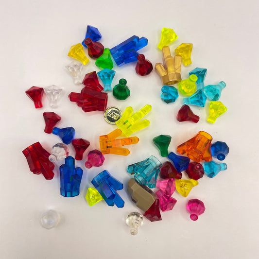 LEGO Gems / Treasure / Crystals, Mixed Colours, 50 Pieces