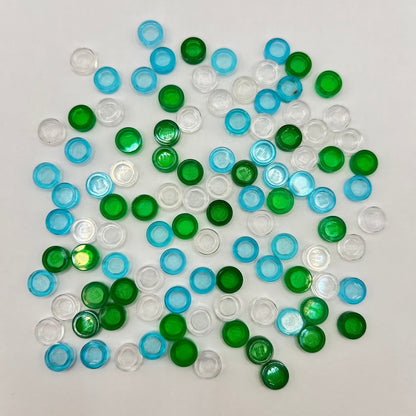 LEGO Water Transparent Tiles, Green, Blue, Clear, (100 Pieces)