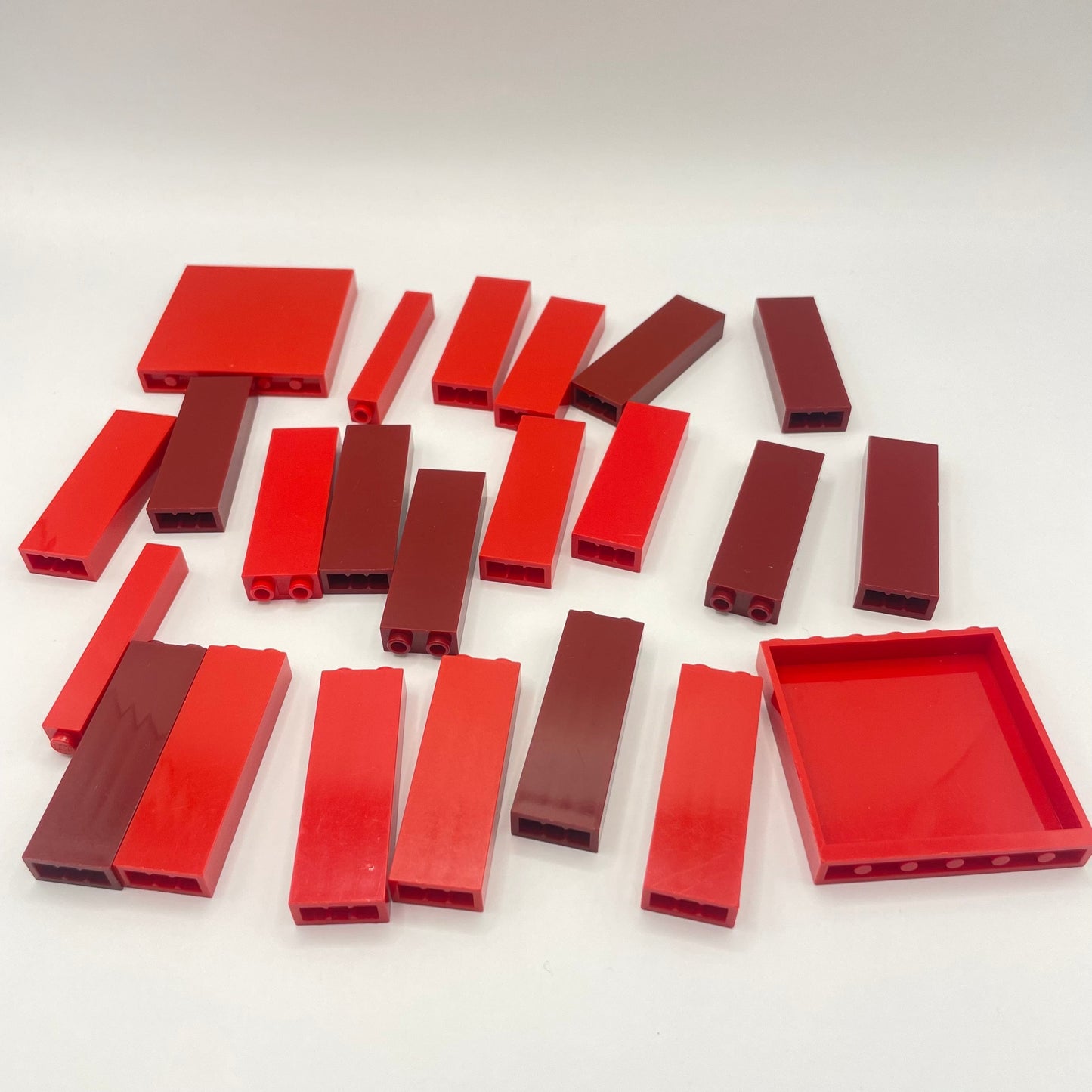 LEGO Red, Dark Red, 6x Tall Panels, Approx. 80g