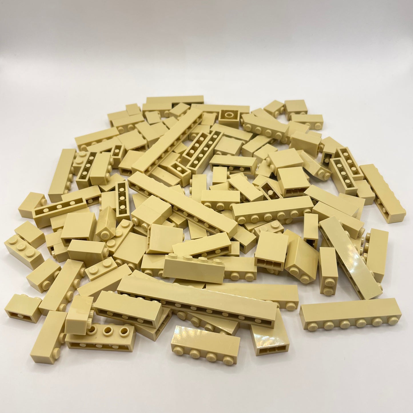 LEGO Bricks, 1x Wide, Tan, Approx. 180g