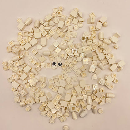 LEGO Greebling, 1x1, White, Approx. 50g