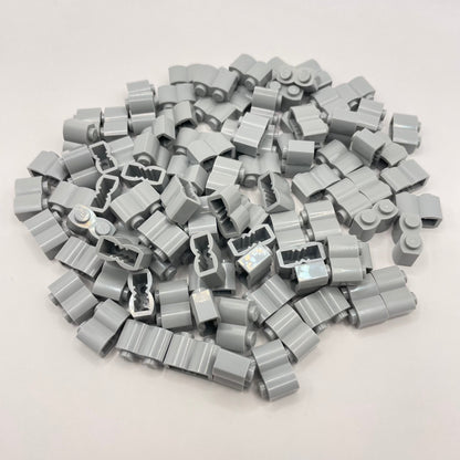 LEGO Light Bluish Grey Log Profile Bricks 1x2 (100 Pieces)