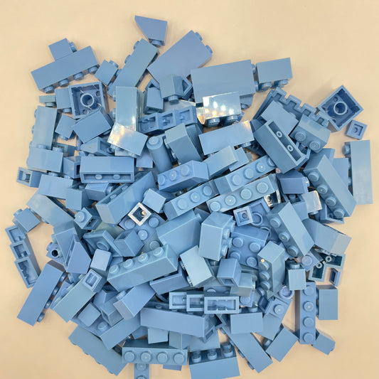 LEGO Mixed Pieces, Medium Blue, Approx. 165g