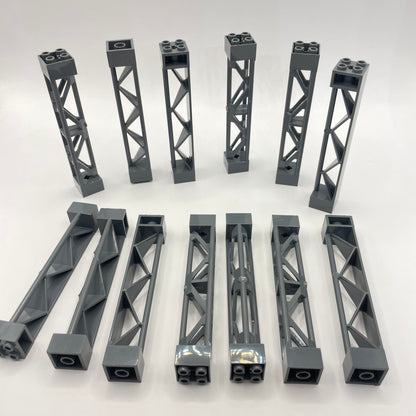 LEGO Support Girder, Dark Bluish Grey, Building, 13 Pieces some marks