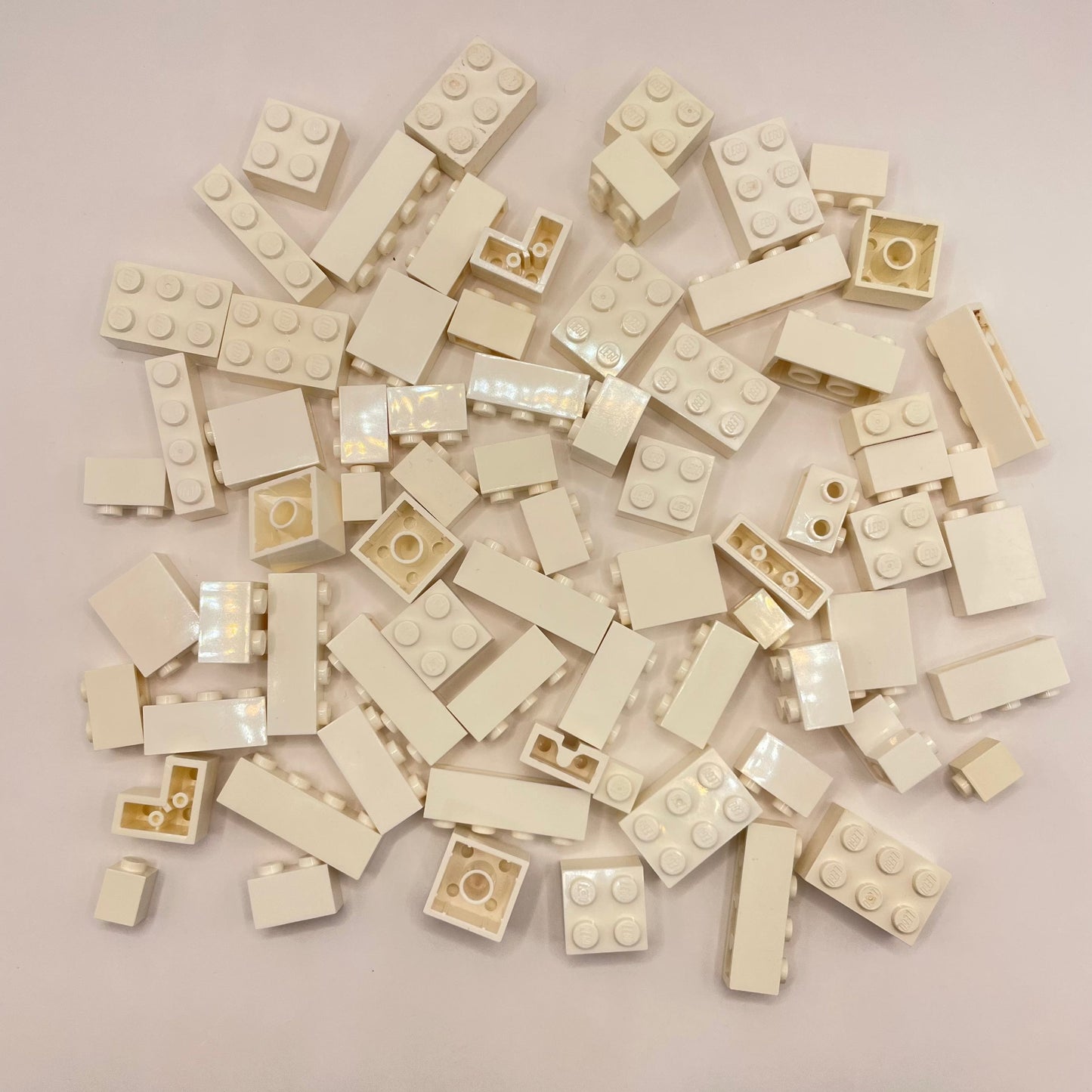 LEGO Bricks, White, Approx. 90g