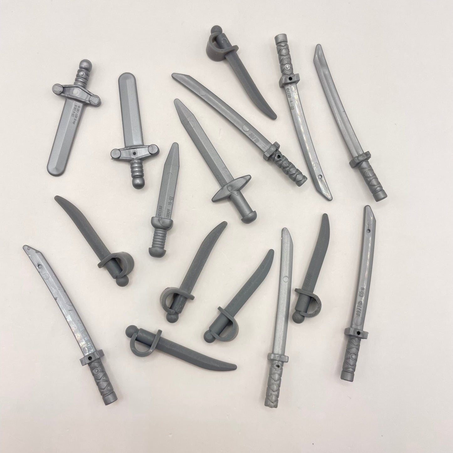 LEGO Swords, Silver/Grey, Castle, 16 Pieces