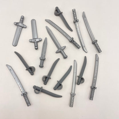 LEGO Swords, Silver/Grey, Castle, 16 Pieces