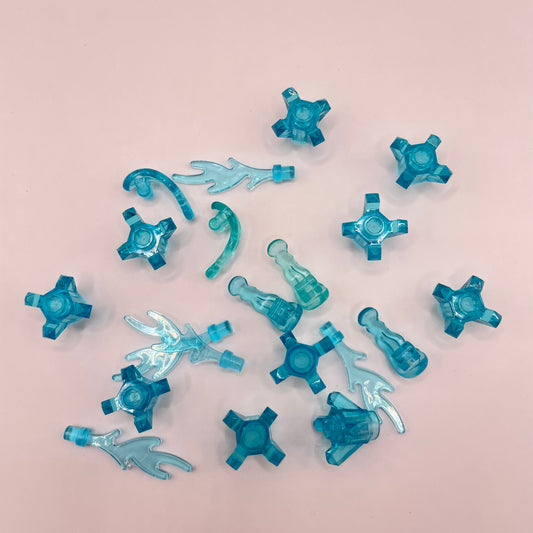 LEGO Water Energy Effects, Transparent Blue, Mixed Pieces (20 Pieces)