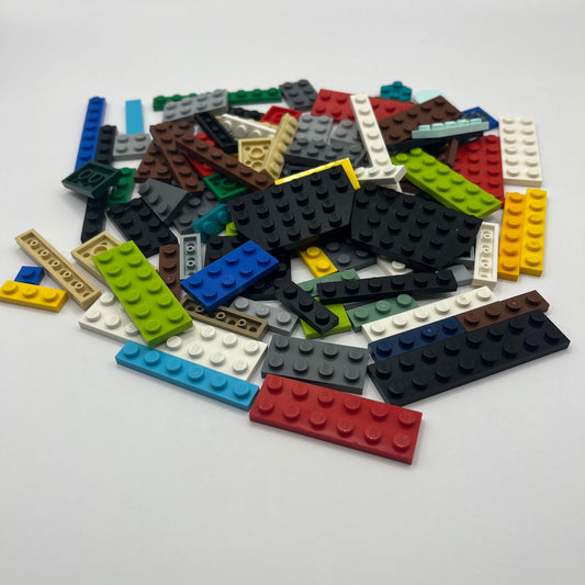 LEGO Mixed Coloured Plates and Tiles, Medium Sized, Mixed Bag. Approx. 100g