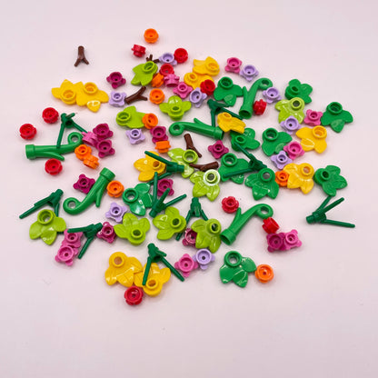 LEGO Small Plant Pack, Mixed Flowers, Stems, Leaves, 100 Pieces