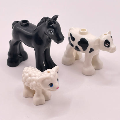 LEGO Baby Cow, Sheep, Horse, Friends Farm Animal, 3 Pieces