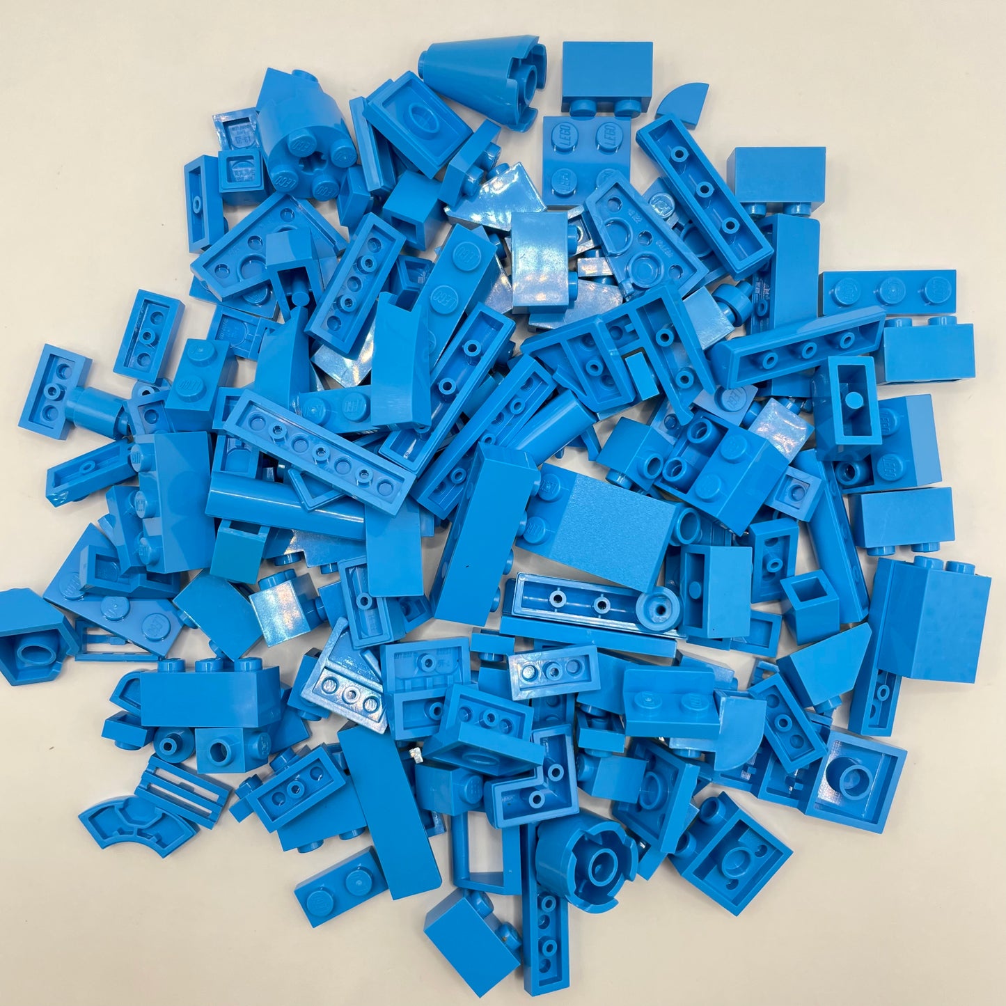 LEGO Mixed Pieces, Dark Azure, Approx. 95g