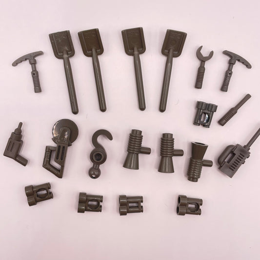 LEGO Mixed Tools, Old Dark Grey, Minifigure Accessories, 20 Pieces