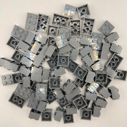 LEGO Bricks 2x Wide, Short, Dark Bluish Grey, Approx. 110g