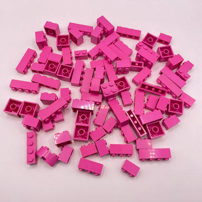 LEGO Bricks, Dark Pink, Approx. 100g