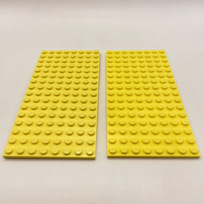 LEGO 8x16 Plates, Light Bright Yellow, 2 Pieces