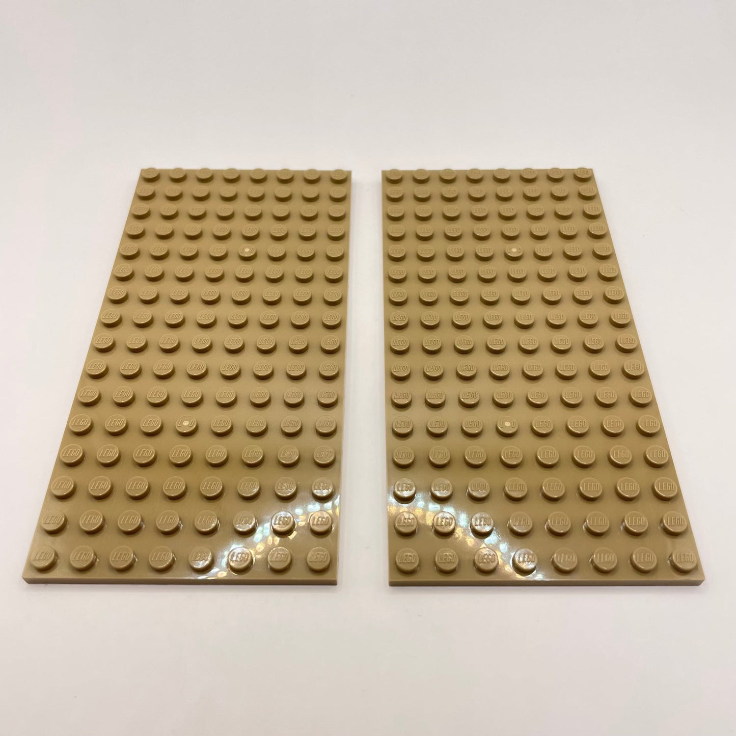 LEGO 8x16 Plates, Dark Tan, 2 Pieces,