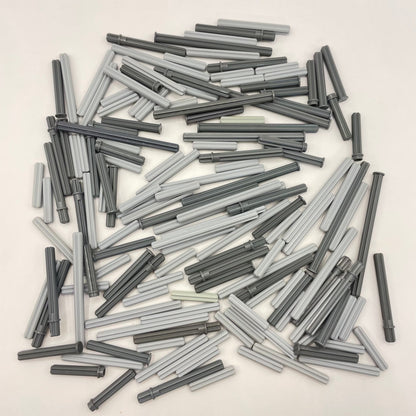 LEGO Technic Axles, Mixed Grey, Approx. 95g