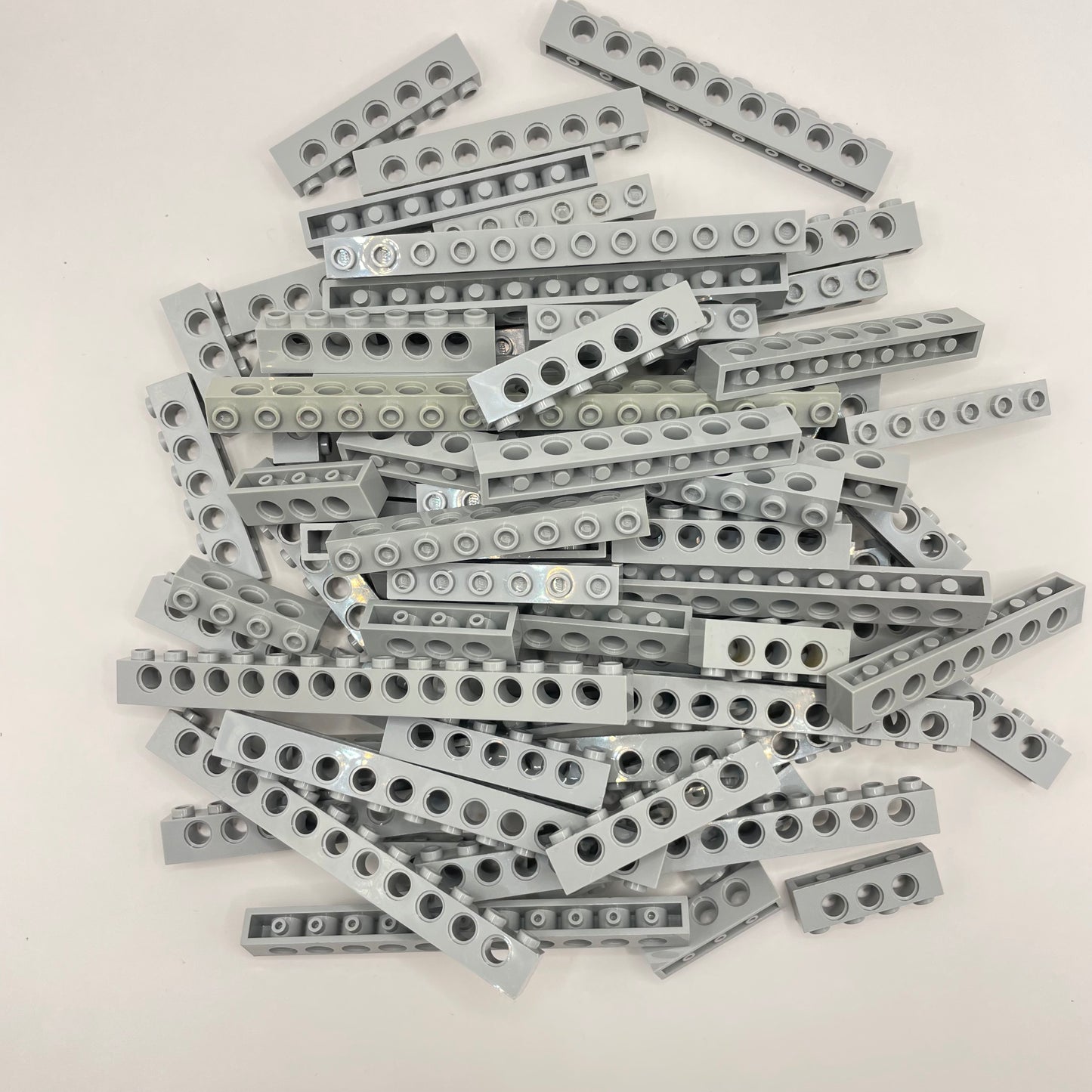 LEGO Technic Bricks, Light Bluish Grey, Approx. 190g