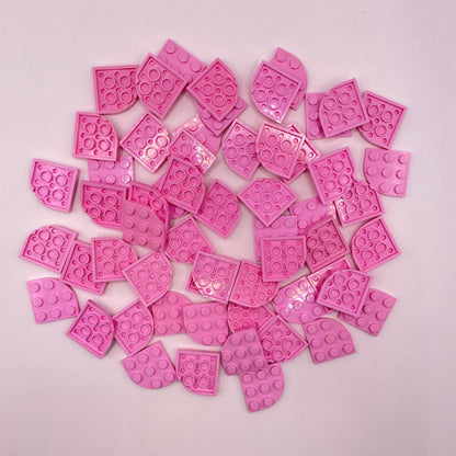 LEGO Rounded Plates, Bright Pink, Approx. 65g