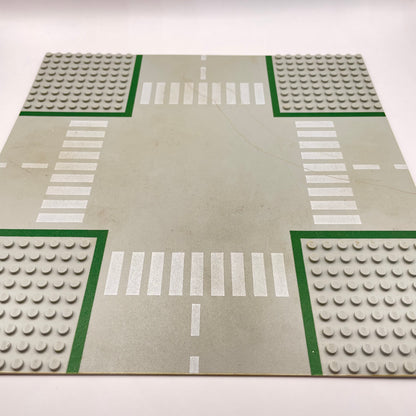 LEGO Baseplate, Road 32 x 32 9-Stud Crossroads with Road Pattern (1 only) Marked