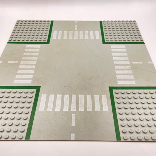 LEGO Baseplate, Road 32 x 32 9-Stud Crossroads with Road Pattern (1 only) Marked