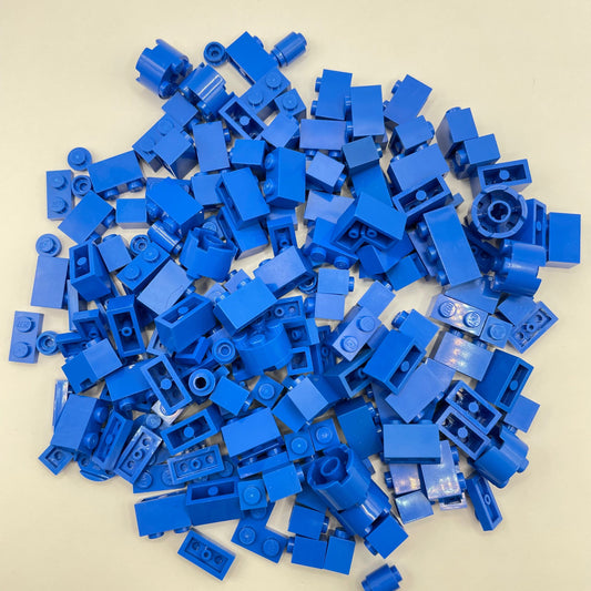 LEGO Blue, Small Bricks and Plates, Approx. 100g