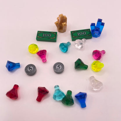 LEGO Treasure, Gem Stones, Money, (20 Pieces)