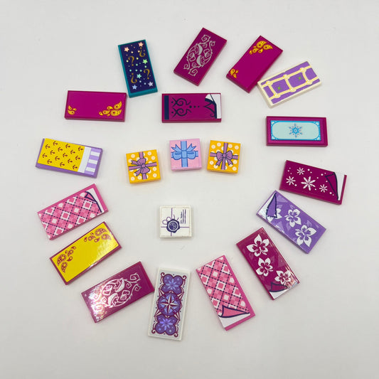 LEGO Prints and Stickers, Pink and Purple, 20 Pieces