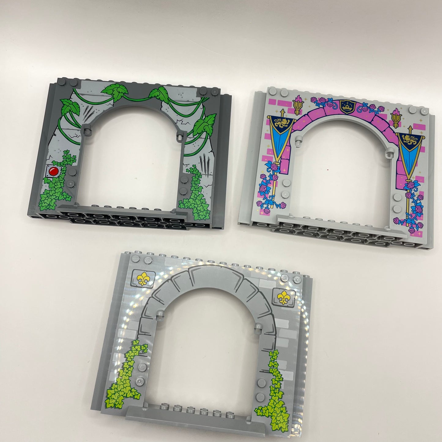 LEGO Large Wall Panel, Grey, 3 Pieces