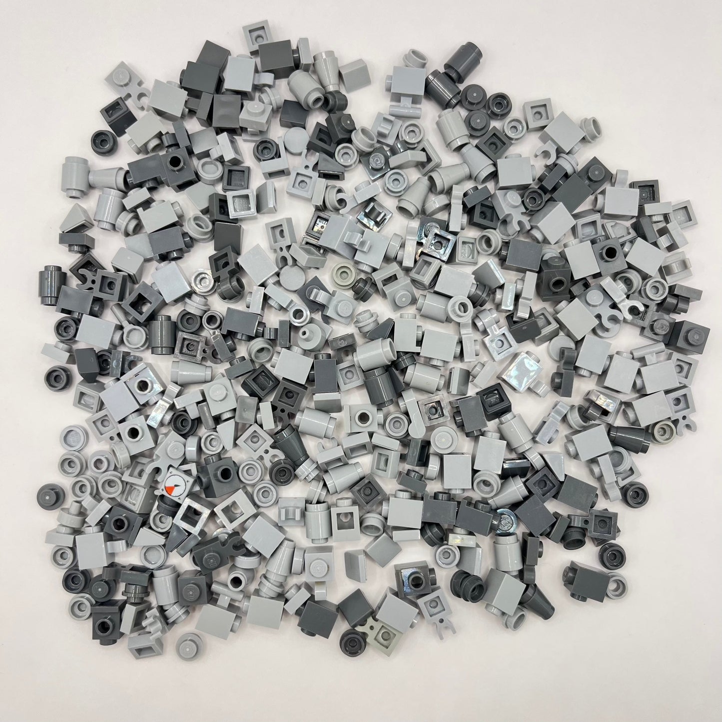 LEGO Mixed Grey, 1x1 Greebling, Approx. 80g