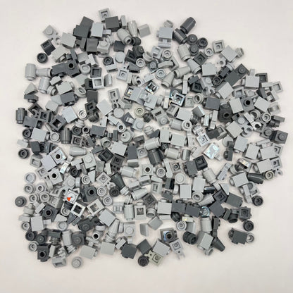 LEGO Mixed Grey, 1x1 Greebling, Approx. 80g