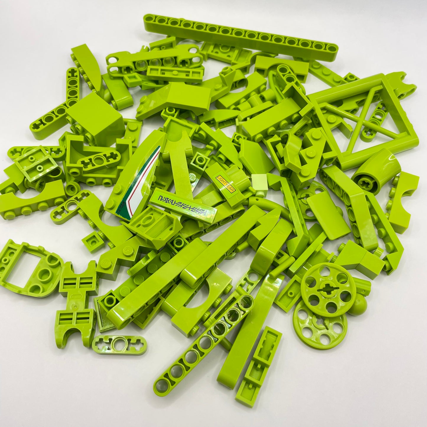 LEGO Vehicle and Technic, Lime, Approx. 120g